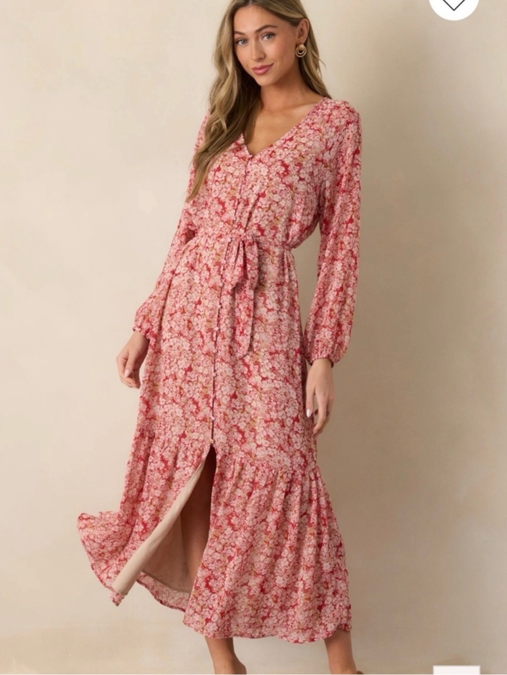 Z Supply Della Floral Midi Dress Size XL